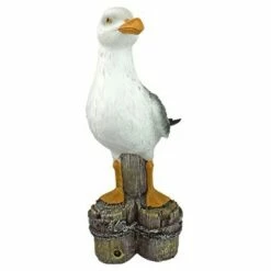 Design Toscano Dockside Seagull Statue - White