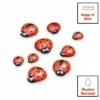 The Lakeside Collection Lakeside Ladybug Garden Stones - Decorative Outdoor Ornaments - Set of 9