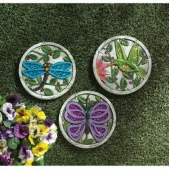 Zingz & Thingz Zingz & Thingz Concrete Hummingbird Garden Stepping Stone Green