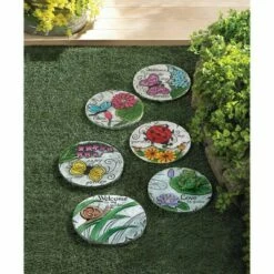 Zingz & Thingz Zingz & Thingz Cement "Enjoy Our Garden" Stepping Stone