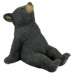 Design Toscano Catching Rays Bear Cub Statue - Black