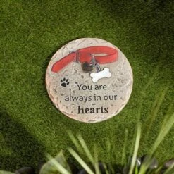 Zingz & Thingz Zingz & Thingz Cement "You Are Always in Our Hearts" Pet Memorial Stepping Stone Gray -Cheap Garden Decor Store unnamed file 12971