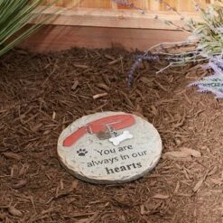 Zingz & Thingz Zingz & Thingz Cement "You Are Always in Our Hearts" Pet Memorial Stepping Stone Gray -Cheap Garden Decor Store unnamed file 12972