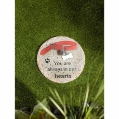 Zingz & Thingz Zingz & Thingz Cement "You Are Always in Our Hearts" Pet Memorial Stepping Stone Gray -Cheap Garden Decor Store unnamed file 12974