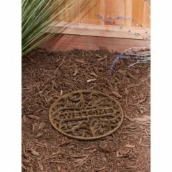 Zingz & Thingz Zingz & Thingz Cast Iron Welcome Stepping Stone Brown -Cheap Garden Decor Store unnamed file 13013