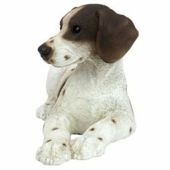 Design Toscano Brown & White Pointer Puppy Dog Statue - White