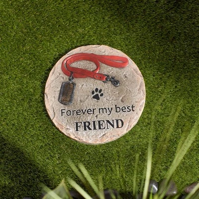 Zingz & Thingz Zingz & Thingz Concrete "Forever My Best Friend" Pet Memorial Stepping Stone 5 Zingz & Thingz Zingz & Thingz Concrete "Forever My Best Friend" Pet Memorial Stepping Stone - Image 3