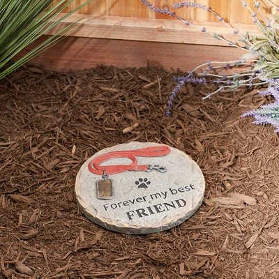 Zingz & Thingz Zingz & Thingz Concrete "Forever My Best Friend" Pet Memorial Stepping Stone 6 Zingz & Thingz Zingz & Thingz Concrete "Forever My Best Friend" Pet Memorial Stepping Stone - Image 4