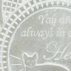 Zingz & Thingz Zingz & Thingz Cement "You Are Always in Our Hearts" Cat Memorial Stepping Stone Gray