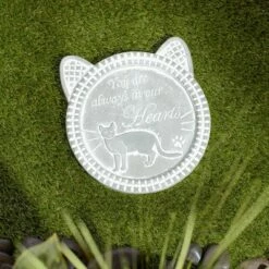 Zingz & Thingz Zingz & Thingz Cement "You Are Always in Our Hearts" Cat Memorial Stepping Stone Gray -Cheap Garden Decor Store unnamed file 13043