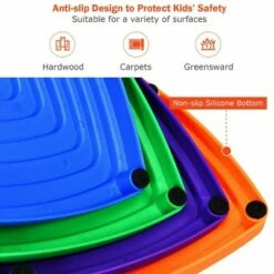 Costway 11pcs Kids Balance Stepping Stones w/ Non-Slip Bottom Indoor & Outdoor Toy -Cheap Garden Decor Store unnamed file 13067