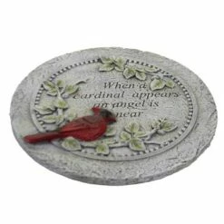 Roman Inc Home & Garden 10.5" Cardinal Blessing Stone Bereavement Red Bird Roman, Inc - Stepping Stones And Pathways