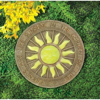Zingz & Thingz Zingz & Thingz Concrete Bursting Sun Glowing Stepping Stone Yellow 3 Zingz & Thingz Zingz & Thingz Concrete Bursting Sun Glowing Stepping Stone Yellow
