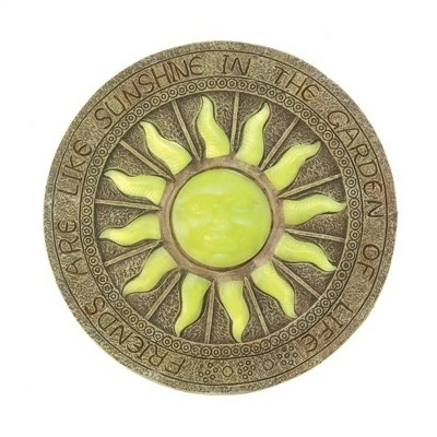 Zingz & Thingz Zingz & Thingz Concrete Bursting Sun Glowing Stepping Stone Yellow 5 Zingz & Thingz Zingz & Thingz Concrete Bursting Sun Glowing Stepping Stone Yellow - Image 3
