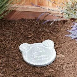 Zingz & Thingz Zingz & Thingz Cement "Forever My Best Friend" Dog Memorial Stepping Stone Gray -Cheap Garden Decor Store unnamed file 13095