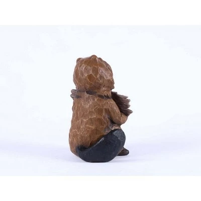 HI-LINE GIFT LTD 11.75" Polyresin Beaver Holding a Welcome Sign Outdoor Statue Brown - Hi-Line Gift 4 HI-LINE GIFT LTD 11.75" Polyresin Beaver Holding a Welcome Sign Outdoor Statue Brown - Hi-Line Gift - Image 2