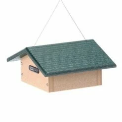 Birds Choice Single Cake Upside Down Suet Bird Feeder with Green Roof