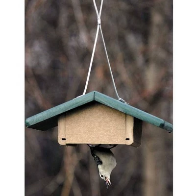Birds Choice Single Cake Upside Down Suet Bird Feeder with Green Roof 7 Birds Choice Single Cake Upside Down Suet Bird Feeder with Green Roof - Image 5