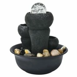 Watnature 8" 3-Step Little Water Fountain with LED Ball Gray 13 Watnature 8" 3-Step Little Water Fountain with LED Ball Gray -Cheap Garden Decor Store unnamed file 13276