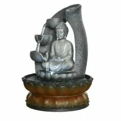 Watnature 11" Buddha Tabletop Water Fountain with LED Light Gray -Cheap Garden Decor Store unnamed file 13298