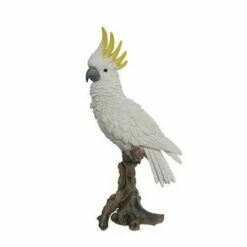 HI-LINE GIFT LTD 15" Polyresin Cockatoo on Branch Statue White - Hi-Line Gift