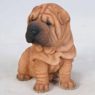 HI-LINE GIFT LTD 6" Polyresin Shar Pei Puppy Brown - Hi-Line Gift 3 HI-LINE GIFT LTD 6" Polyresin Shar Pei Puppy Brown - Hi-Line Gift