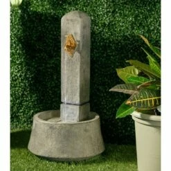 28.75" Indoor/Outdoor Harpeth Fountain with Water Pump Gray - Alfresco Home LLC -Cheap Garden Decor Store unnamed file 13345