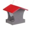 Birds Choice Bird's Choice Green Solutions 2qt Hopper Feeder Gray with Red Roof - Small