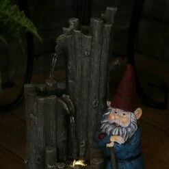 Sunnydaze Decor Sunnydaze 17"H Electric Polyresin Resting Gnome by Tiered Logs Outdoor Water Fountain with LED Light -Cheap Garden Decor Store unnamed file 13429