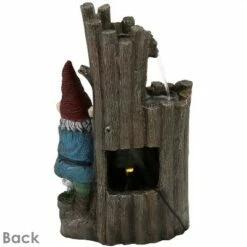 Sunnydaze Decor Sunnydaze 17"H Electric Polyresin Resting Gnome by Tiered Logs Outdoor Water Fountain with LED Light -Cheap Garden Decor Store unnamed file 13436