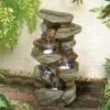 Watnature 30" 4-Tier Rock Water Fountain with LED Lights Brown/Gray 2 Watnature 30" 4-Tier Rock Water Fountain with LED Lights Brown/Gray -Cheap Garden Decor Store unnamed file 13450