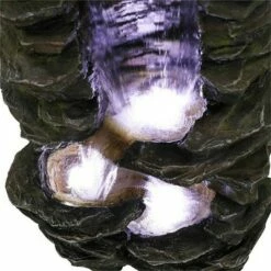 Watnature 40" High Stacked Simulated Rock Cascading Waterfall Fountain Gray -Cheap Garden Decor Store unnamed file 13476