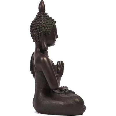 Juvale 13" Buddha Statue Sitting Meditating Figurine for Indoor Outdoor Home Garden Decor Gift, Dark Stone 2 Juvale 13" Buddha Statue Sitting Meditating Figurine for Indoor Outdoor Home Garden Decor Gift, Dark Stone
