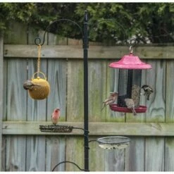 Backyard Expressions 77" Metal Deluxe Bird Feeding Station Black -Cheap Garden Decor Store unnamed file 13485