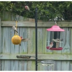 Backyard Expressions 77" Metal Deluxe Bird Feeding Station Black -Cheap Garden Decor Store unnamed file 13486