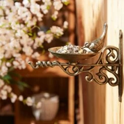 Zingz & Thingz Zingz & Thingz 9.96" Iron Wall Mounted Ornate Bird Feeder Brown -Cheap Garden Decor Store unnamed file 13528