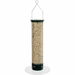 Droll Yankees 5 Pound Capacity Yankee Tipper Squirrel Proof Bird Feeder with Weight Sensitive Tray for Ground Feeding Birds, Black (2 Pack)
