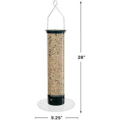 Droll Yankees 5 Pound Capacity Tall Yankee Tipper Squirrel Proof Bird Feeder with Weight Sensitive Tray for Ground Feeding Birds, Black (3 Pack) 4 Droll Yankees 5 Pound Capacity Tall Yankee Tipper Squirrel Proof Bird Feeder with Weight Sensitive Tray for Ground Feeding Birds, Black (3 Pack) - Image 2