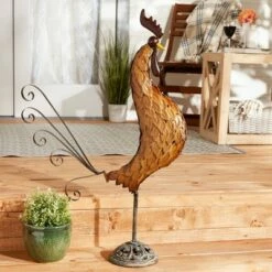 Zingz & Thingz Zingz & Thingz 31" Cast Iron Rooster Sculpture Brown -Cheap Garden Decor Store unnamed file 1363