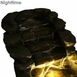 Sunnydaze Decor Sunnydaze 14"H Electric Polyresin Shale Falls Outdoor Water Fountain with LED Lights -Cheap Garden Decor Store unnamed file 13648