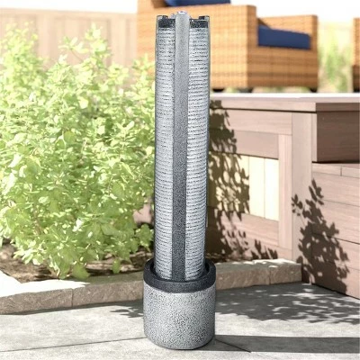 39.3" Indoor/Outdoor Floor Standing Modern Water Fountain - Watnature 3 39.3" Indoor/Outdoor Floor Standing Modern Water Fountain - Watnature