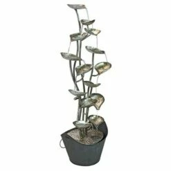 Design Toscano Rain Forest Leaves Cascading Metal Fountain - Silver -Cheap Garden Decor Store unnamed file 13689