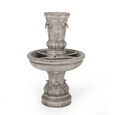 Frederick Outdoor 4 Spout Fountain - Light Brown - Christopher Knight Home 4 Frederick Outdoor 4 Spout Fountain - Light Brown - Christopher Knight Home - Image 2