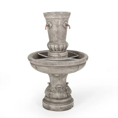 Frederick Outdoor 4 Spout Fountain - Light Brown - Christopher Knight Home 5 Frederick Outdoor 4 Spout Fountain - Light Brown - Christopher Knight Home - Image 3