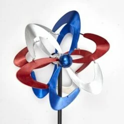 The Lakeside Collection Lakeside Garden Wind Spinner Pinwheel Stakes - Set of 3