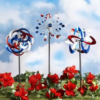 The Lakeside Collection Lakeside Garden Wind Spinner Pinwheel Stakes - Set of 3 8 The Lakeside Collection Lakeside Garden Wind Spinner Pinwheel Stakes - Set of 3 - Image 6