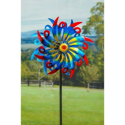 Evergreen 75"H Wind Spinner, Bold Expressions- Fade and Weather Resistant Outdoor Decor for Homes, Yards and Gardens 2 Evergreen 75"H Wind Spinner, Bold Expressions- Fade and Weather Resistant Outdoor Decor for Homes, Yards and Gardens
