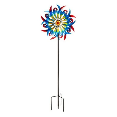 Evergreen 75"H Wind Spinner, Bold Expressions- Fade and Weather Resistant Outdoor Decor for Homes, Yards and Gardens 4 Evergreen 75"H Wind Spinner, Bold Expressions- Fade and Weather Resistant Outdoor Decor for Homes, Yards and Gardens - Image 3
