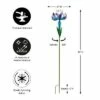 Evergreen 38.5"H Wind Spinner Flower Garden Stake, Blue