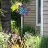 Alpine Corporation 64" Jeweled Colorful Metal Dual Floral Wind Spinner Garden Stake Aqua/Purple -Cheap Garden Decor Store unnamed file 13836